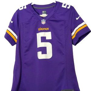 Vintage NFL Vikings Teddy Bridgewater 5 Women's Jersey Purple Size L
